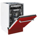 ZLINE 18" Dishwasher, Red Matt panel, Stainless Tub, DWV - RM - 18 - Farmhouse Kitchen and Bath