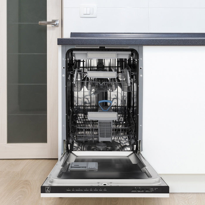 ZLINE 18" Dishwasher, White Matte panel, Stainless Tub, DWV - WM - 18 - Farmhouse Kitchen and Bath