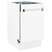ZLINE 18" Dishwasher, White Matte panel, Stainless Tub, DWV - WM - 18 - Farmhouse Kitchen and Bath