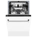 ZLINE 18" Dishwasher, White Matte panel, Stainless Tub, DWV - WM - 18 - Farmhouse Kitchen and Bath