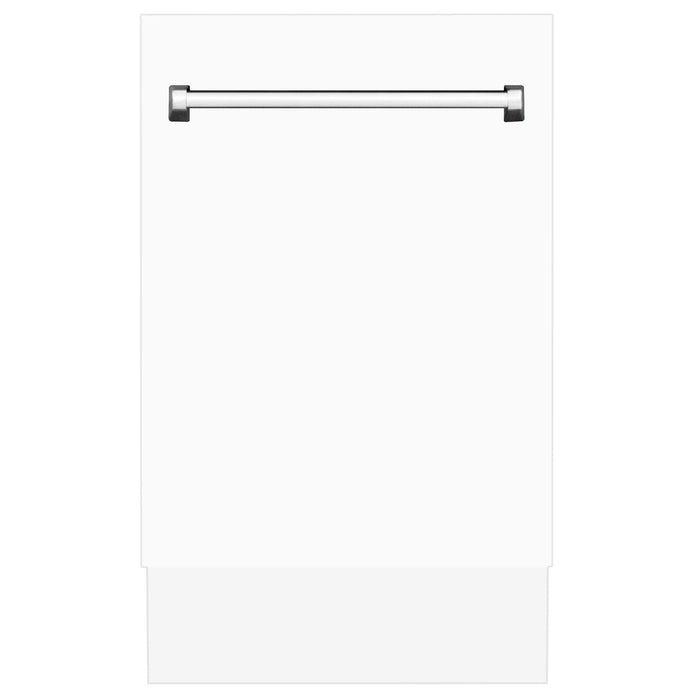 ZLINE 18" Dishwasher, White Matte panel, Stainless Tub, DWV - WM - 18 - Farmhouse Kitchen and Bath