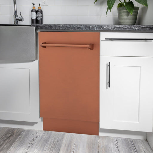 ZLINE 18" Dishwasher with Copper panel, Stainless Tub, DWV - C - 18 - Farmhouse Kitchen and Bath