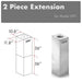 ZLINE 2 Piece Chimney Extension for 10' - 12' Ceiling, 2PCEXT - 597i - Farmhouse Kitchen and Bath