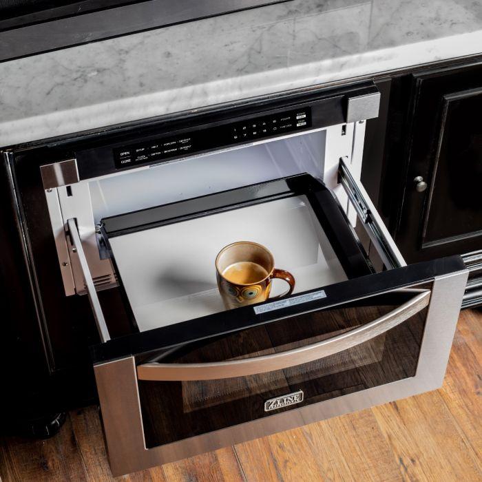 ZLINE 24" 1.2 cu. ft. Microwave Drawer in Stainless Steel, MWD - 1 - Farmhouse Kitchen and Bath