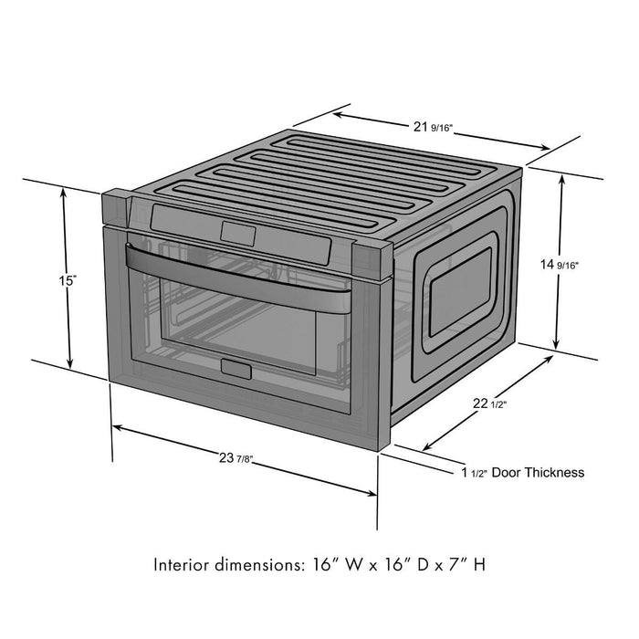 ZLINE 24" 1.2 cu. ft. Microwave Drawer in Stainless Steel, MWD - 1 - Farmhouse Kitchen and Bath