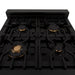 ZLINE 24" Autograph Dual Fuel Range Black Stainless, Bronze RABZ - 24 - CB - Farmhouse Kitchen and Bath