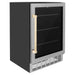 ZLINE 24" Autograph Edition 154 Can Beverage Cooler Fridge with Adjustable Shelves in Stainless Steel with Gold Accents RBVZ - US - 24 - G - Farmhouse Kitchen and Bath