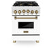 ZLINE 24" Autograph Edition, Gas Range, White Door, RGZ - WM - 24 - CB - Farmhouse Kitchen and Bath