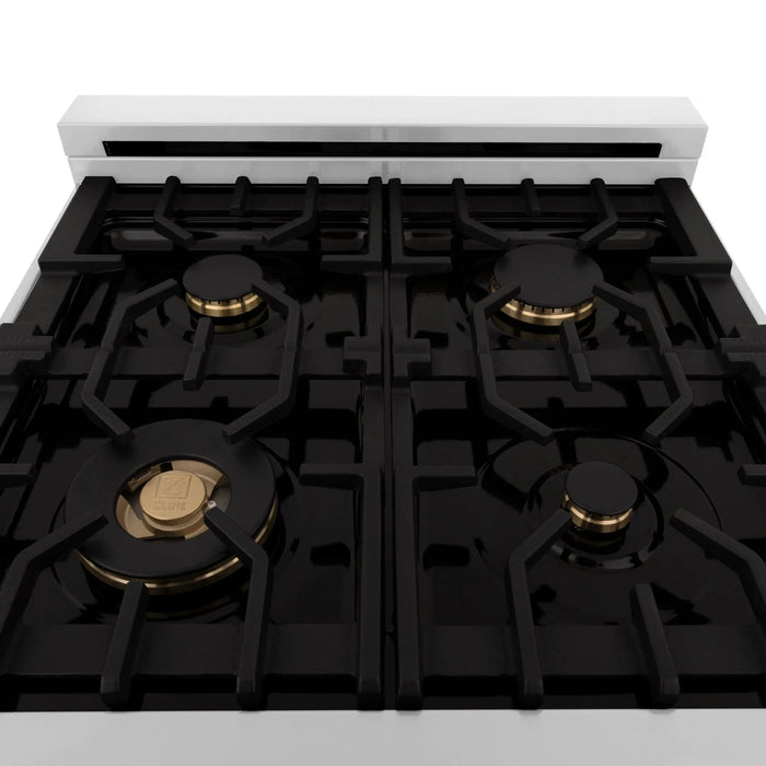 ZLINE 24" Autograph Edition, Gas Range, White Door, RGZ - WM - 24 - G - Farmhouse Kitchen and Bath