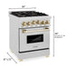 ZLINE 24" Autograph Gas Range Gas, DuraSnow, RGSZ - SN - 24 - G - Farmhouse Kitchen and Bath