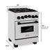 ZLINE 24" Autograph Gas Range Gas, DuraSnow, RGSZ - SN - 24 - MB - Farmhouse Kitchen and Bath