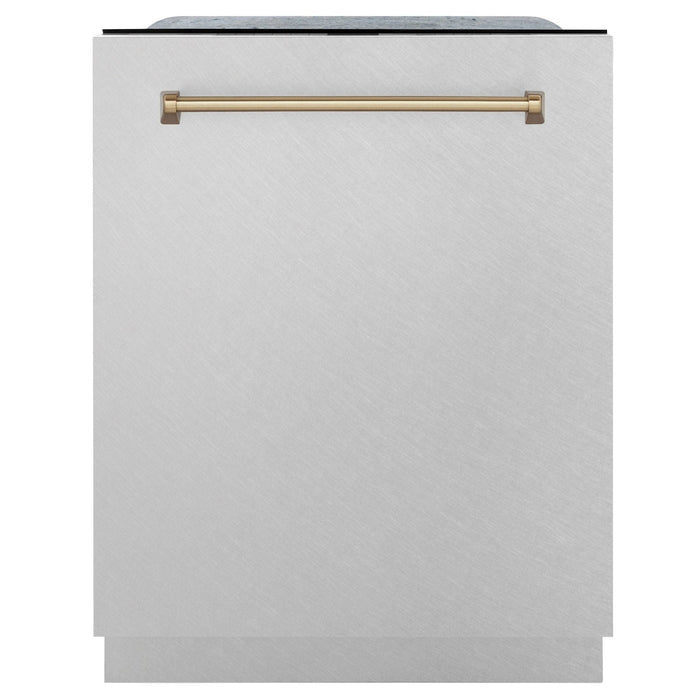 ZLINE 24" Autograph Tall Tub Dishwasher, Bronze, DWMTZ - SN - 24 - CB - Farmhouse Kitchen and Bath