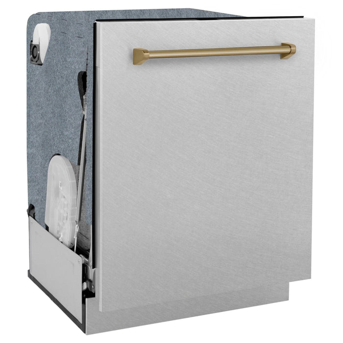 ZLINE 24" Autograph Tall Tub Dishwasher, Bronze, DWMTZ - SN - 24 - CB - Farmhouse Kitchen and Bath