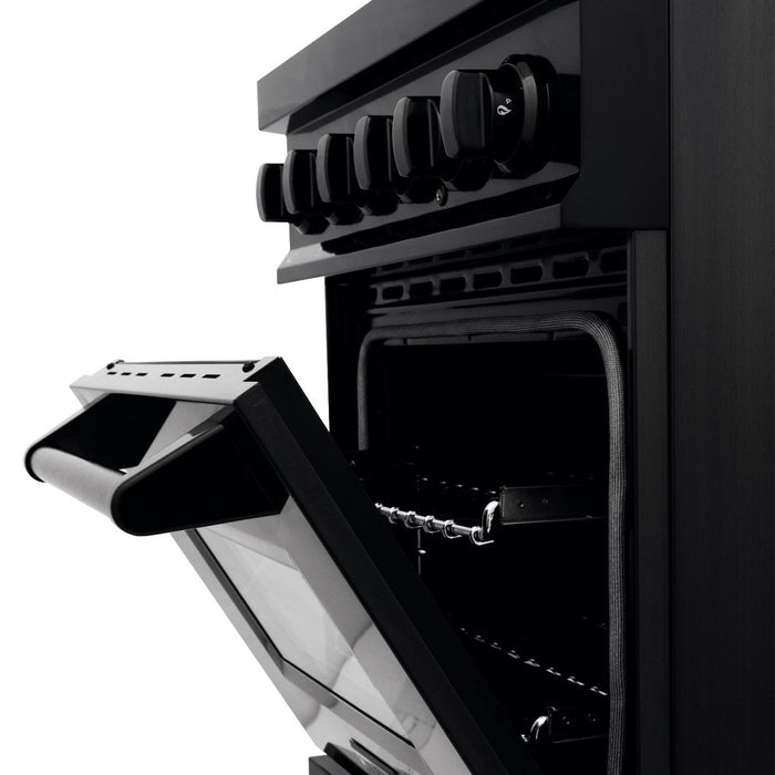 ZLINE 24" Black Stainless, Gas Brass Burner, Electric Range, RAB - BR - 24 - Farmhouse Kitchen and Bath