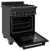 ZLINE 24" Black Stainless, Gas Brass Burner, Electric Range, RAB - BR - 24 - Farmhouse Kitchen and Bath