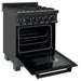 ZLINE 24" Black Stainless, Gas Burner, Electric Oven Range, RAB - 24 - Farmhouse Kitchen and Bath