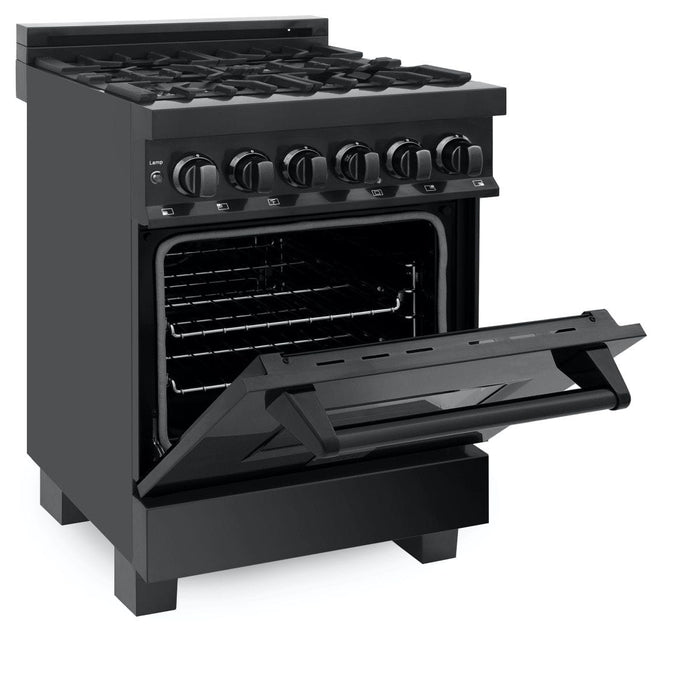 ZLINE 24" Black Stainless, Gas Burner, Electric Oven Range, RAB - 24 - Farmhouse Kitchen and Bath