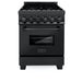 ZLINE 24" Black Stainless, Gas Burner, Electric Oven Range, RAB - 24 - Farmhouse Kitchen and Bath