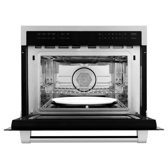 ZLINE 24" Built - in Convection Microwave Oven, DuraSnow, MWO - 24 - SS - Farmhouse Kitchen and Bath