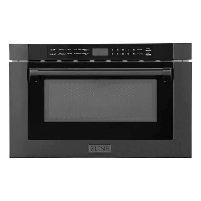 ZLINE 24" Built - in Microwave Drawer, Black Stainless Steel, MWD - 1 - BS - H - Farmhouse Kitchen and Bath