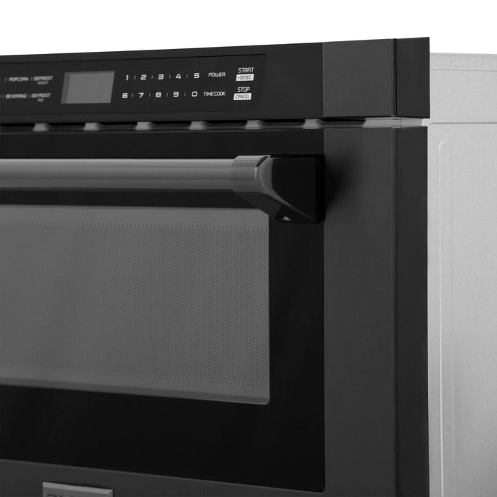 ZLINE 24" Built - in Microwave Drawer, Black Stainless Steel, MWD - 1 - BS - H - Farmhouse Kitchen and Bath