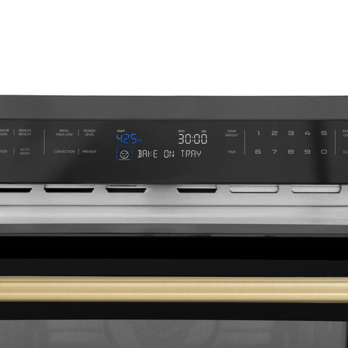 ZLINE 24" Convection Microwave, Black Stainless, Bronze MWOZ - 24 - BS - CB - Farmhouse Kitchen and Bath
