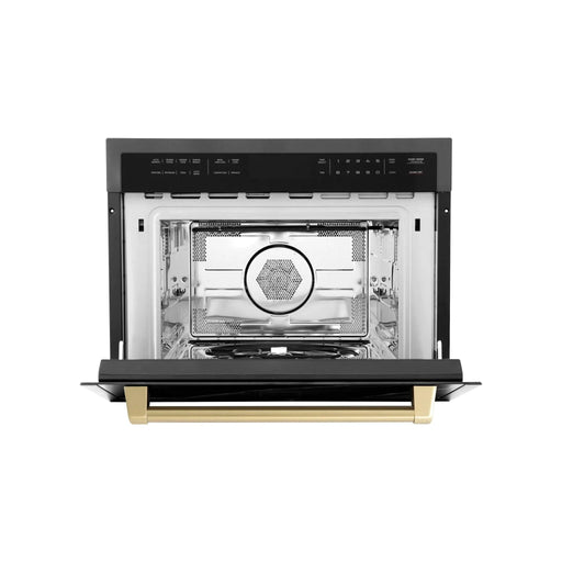 ZLINE 24" Convection Microwave, Black Stainless, Bronze MWOZ - 24 - BS - CB - Farmhouse Kitchen and Bath