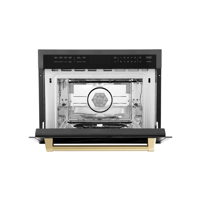 ZLINE 24" Convection Microwave, Black Stainless, Bronze MWOZ - 24 - BS - CB - Farmhouse Kitchen and Bath