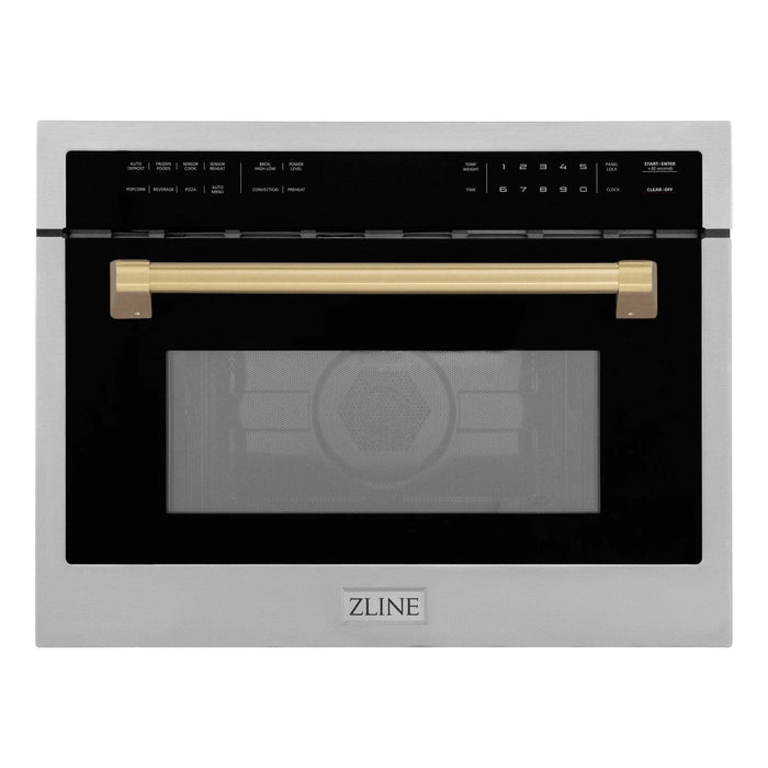 ZLINE 24" Convection Microwave, Stainless Steel, Bronze MWOZ - 24 - CB - Farmhouse Kitchen and Bath