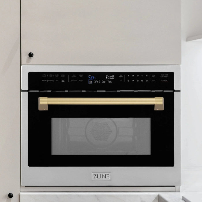 ZLINE 24" Convection Microwave, Stainless Steel, Bronze MWOZ - 24 - CB - Farmhouse Kitchen and Bath
