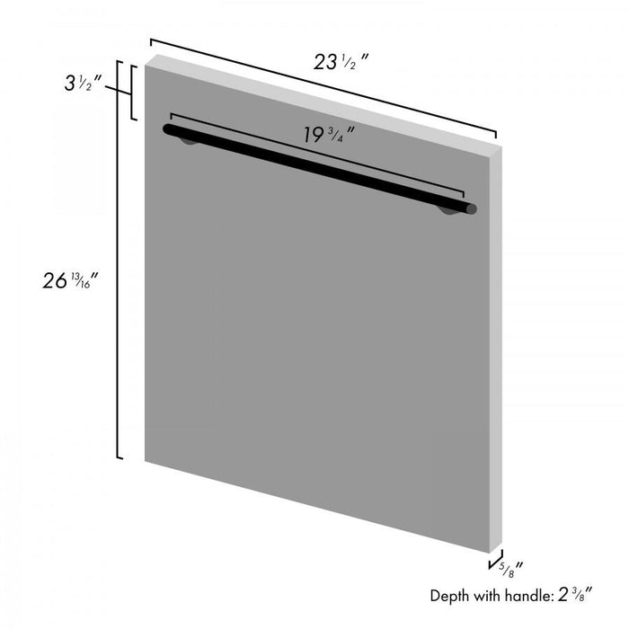 ZLINE 24" Dishwasher Black Matte with Stainless Steel Tub, DW - BLM - H - 24 - Farmhouse Kitchen and Bath