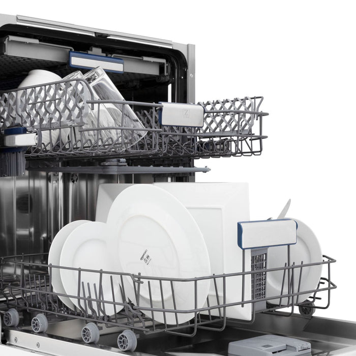 ZLINE 24" Dishwasher, Custom Panel Ready, Stainless Tub, 3rd Rack, DWV - 24 - Farmhouse Kitchen and Bath