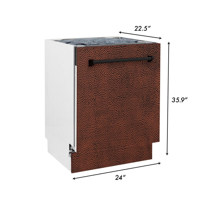 ZLINE 24" Dishwasher, Hammered Copper panel, Stainless Tub, DWV - HH - 24 - Farmhouse Kitchen and Bath