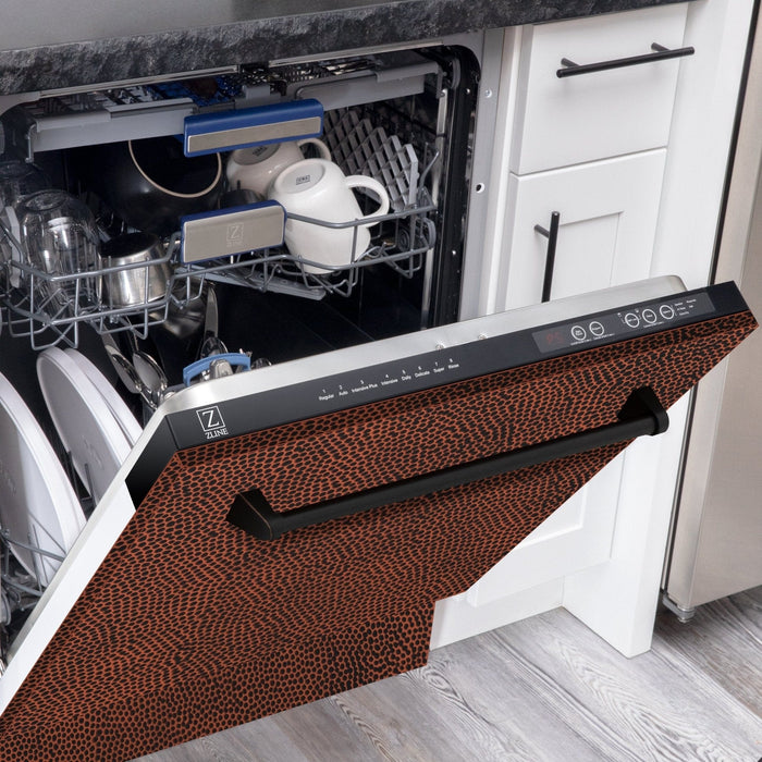 ZLINE 24" Dishwasher, Hammered Copper panel, Stainless Tub, DWV - HH - 24 - Farmhouse Kitchen and Bath