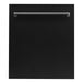 ZLINE 24" Dishwasher in Black Matte, Traditional Handle, DW - BLM - 24 - Farmhouse Kitchen and Bath