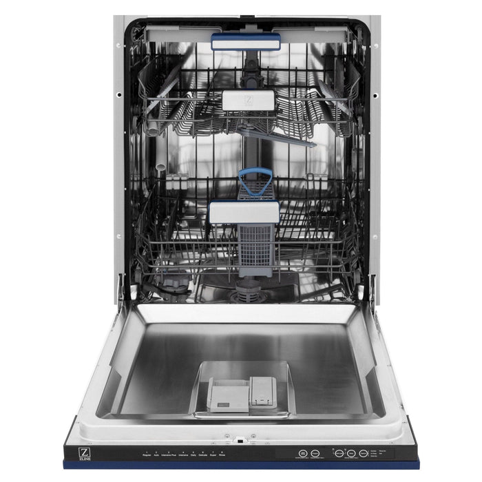 ZLINE 24" Dishwasher in Blue gloss panel, Stainless Tub, DWV - BG - 24 - Farmhouse Kitchen and Bath