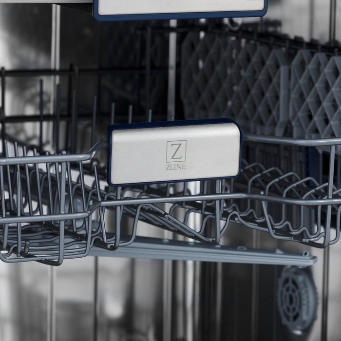 ZLINE 24" Dishwasher in Blue gloss panel, Stainless Tub, DWV - BG - 24 - Farmhouse Kitchen and Bath
