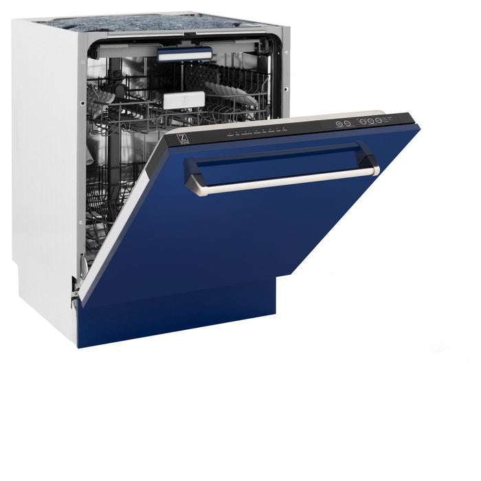 ZLINE 24" Dishwasher in Blue gloss panel, Stainless Tub, DWV - BG - 24 - Farmhouse Kitchen and Bath