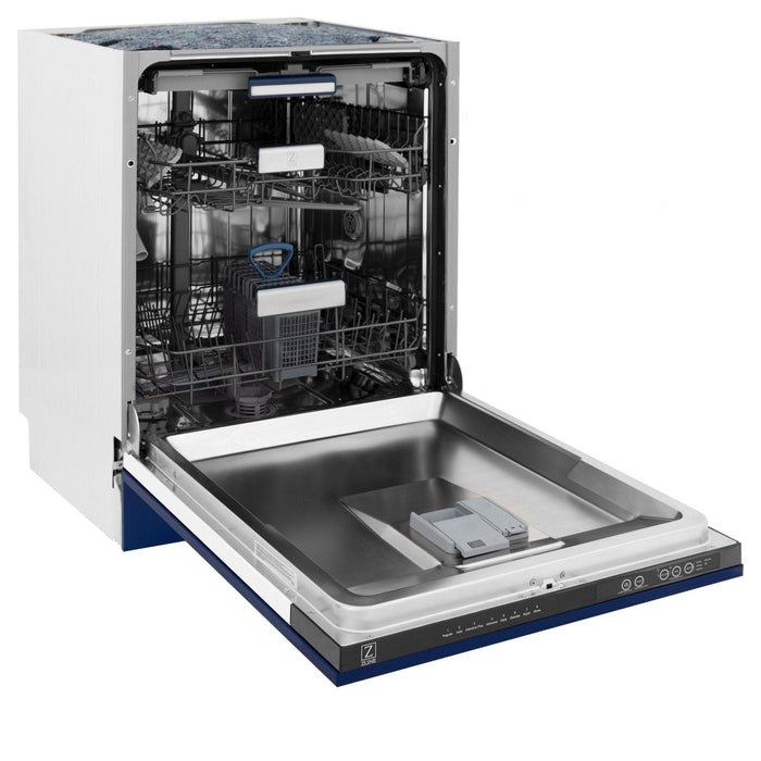 ZLINE 24" Dishwasher in Blue gloss panel, Stainless Tub, DWV - BG - 24 - Farmhouse Kitchen and Bath
