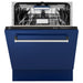 ZLINE 24" Dishwasher in Blue gloss panel, Stainless Tub, DWV - BG - 24 - Farmhouse Kitchen and Bath
