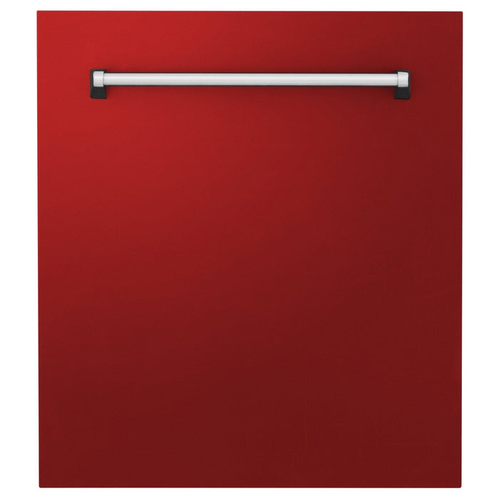 ZLINE 24" Dishwasher in Red Matt panel, Stainless Tub, DWV - RM - 24 - Farmhouse Kitchen and Bath