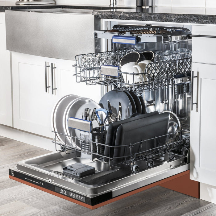 ZLINE 24" Dishwasher with Copper panel, Stainless Tub, DWV - C - 24 - Farmhouse Kitchen and Bath