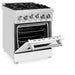 ZLINE 24" Gas on Gas Range in Stainless, White Matte Door, RG - WM - 24 - Farmhouse Kitchen and Bath