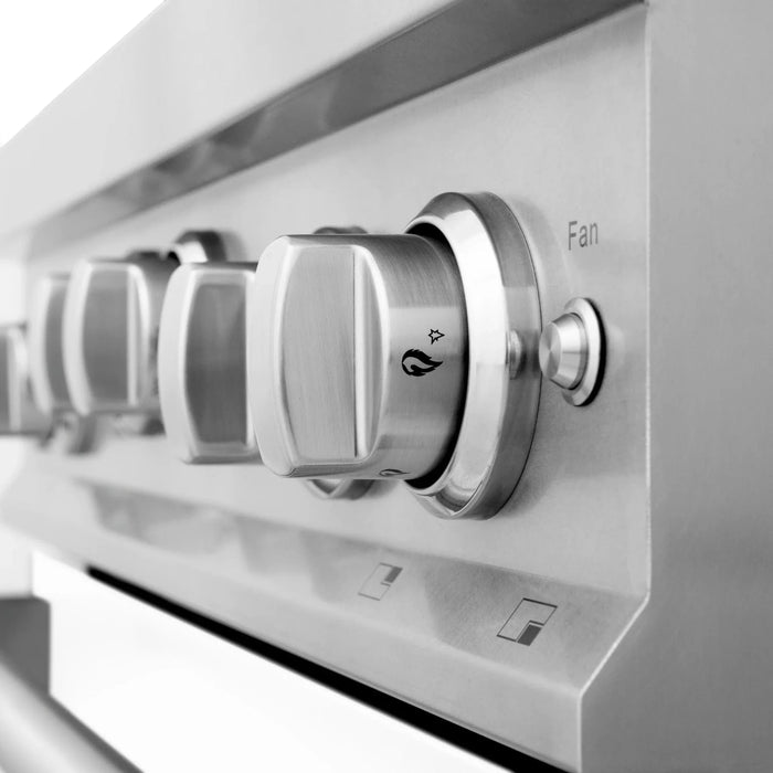 ZLINE 24" Gas on Gas Range in Stainless, White Matte Door, RG - WM - 24 - Farmhouse Kitchen and Bath