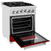 ZLINE 24" Gas Range, DuraSnow Stainless, Red Gloss Door, RGS - RG - 24 - Farmhouse Kitchen and Bath