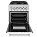 ZLINE 24" Gas Range, DuraSnow Stainless, White Matt Door, RGS - WM - 24 - Farmhouse Kitchen and Bath