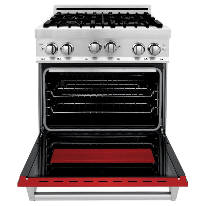 ZLINE 24" Gas Range with Red Gloss door, RG - RG - 24 - Farmhouse Kitchen and Bath