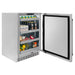 ZLINE 24 in. Touchstone Beverage Fridge, Solid Stainless Door, Matte Black Handle RBSOZ - ST - 24 - MB - Farmhouse Kitchen and Bath