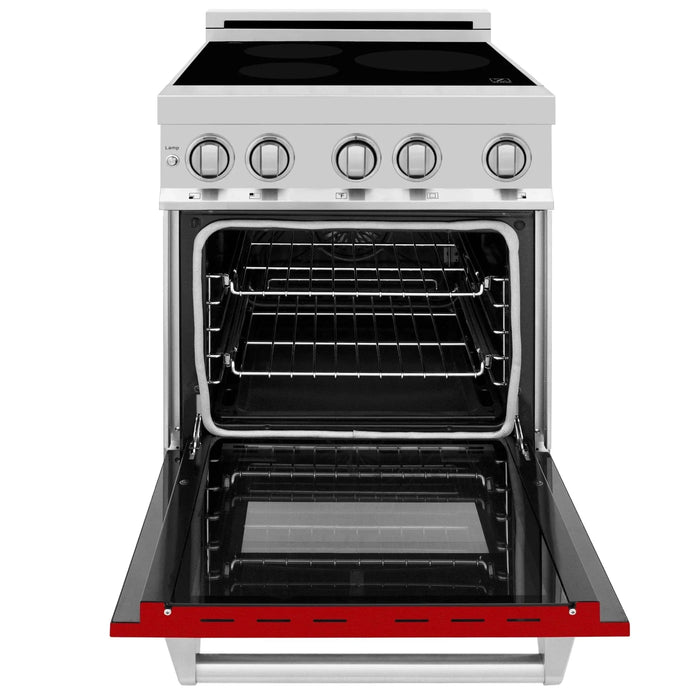 ZLINE 24" Induction Range with a 3 Element Stove and Electric Oven in Stainless Steel RAIND - RM - 24 - Farmhouse Kitchen and Bath