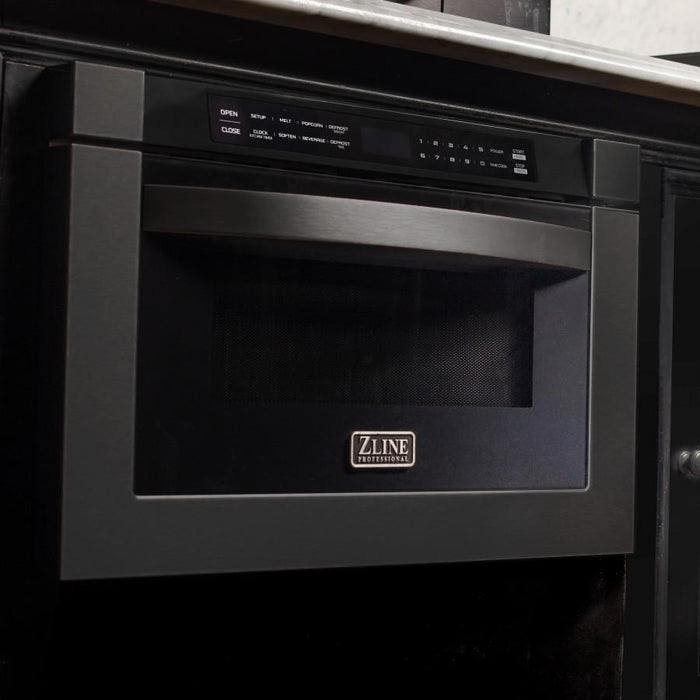 ZLINE 24" Microwave Drawer, Black Stainless Steel, MWD - 1 - BS - Farmhouse Kitchen and Bath